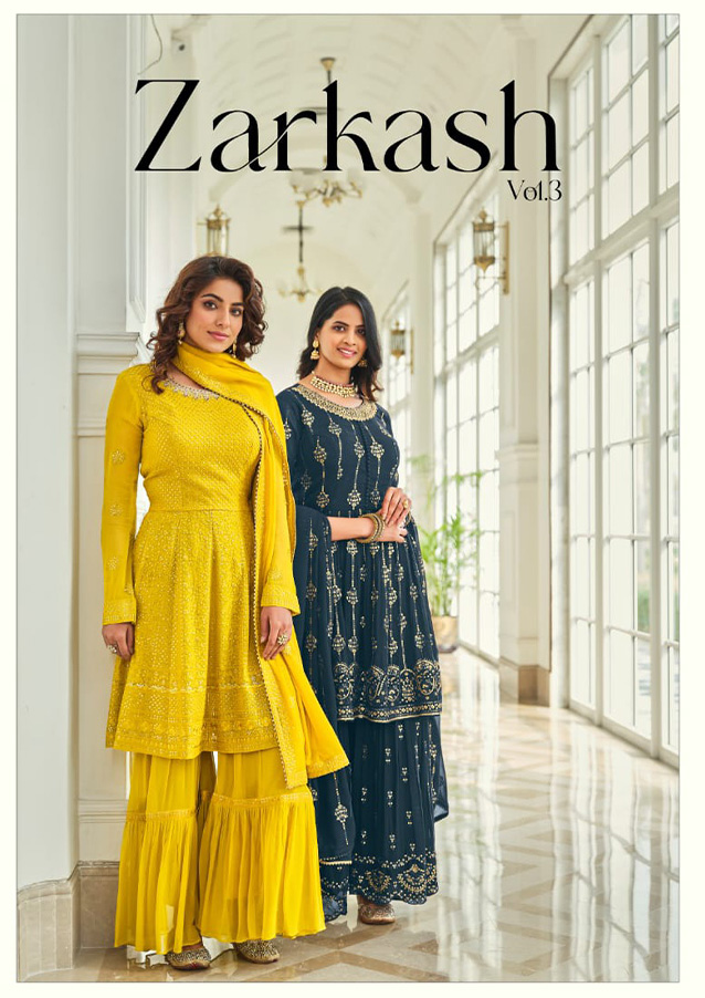 Zarkash Vol 3 Amyra ( Rate : 2175/- Per Pcs , Design : 4 Pcs Catalog )