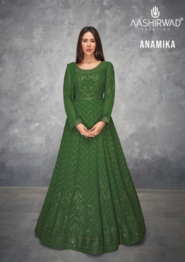 Anamika Nx Aashirwad ( Rate : 2490/- Per Pcs , Design : 5 Pcs Catalog )