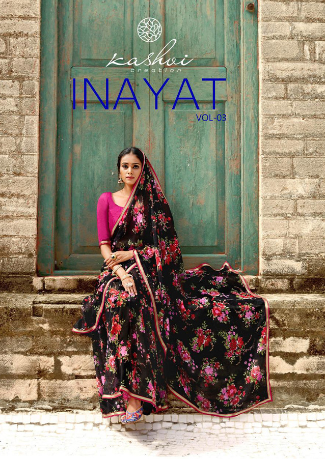 Inayat Vol 3 Kashvi Saree ( Rate : 345/- Per Pcs , Design : 10 Pcs Catalog )