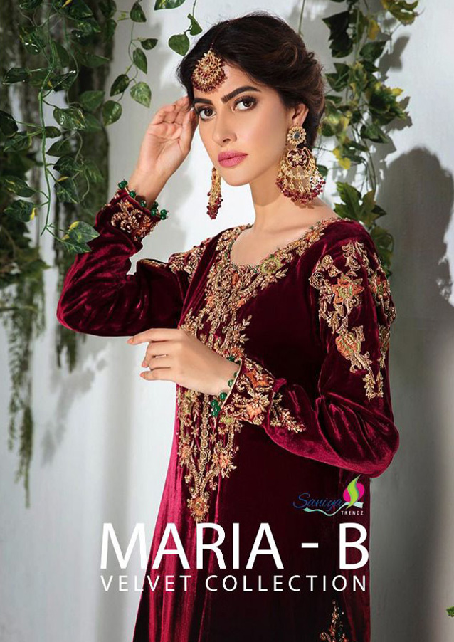 Maria b Velvet Saniya ( Rate : 1499/- Per Pcs , Design : 2 Pcs Catalog )