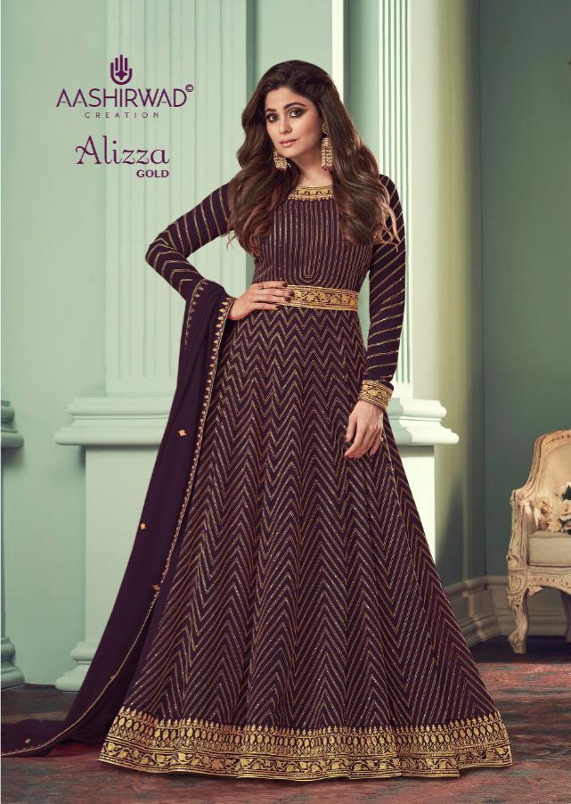 Alizza Gold Aashirwad ( Rate : 2295/- Per Pcs , Design : 5 Pcs Catalog , Gst : 12% Extra )