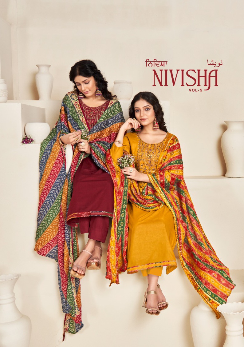 Nivisha Vol 5 Levisha ( Rate : 611/- Per Pcs , Design : 6 Pcs catalog )