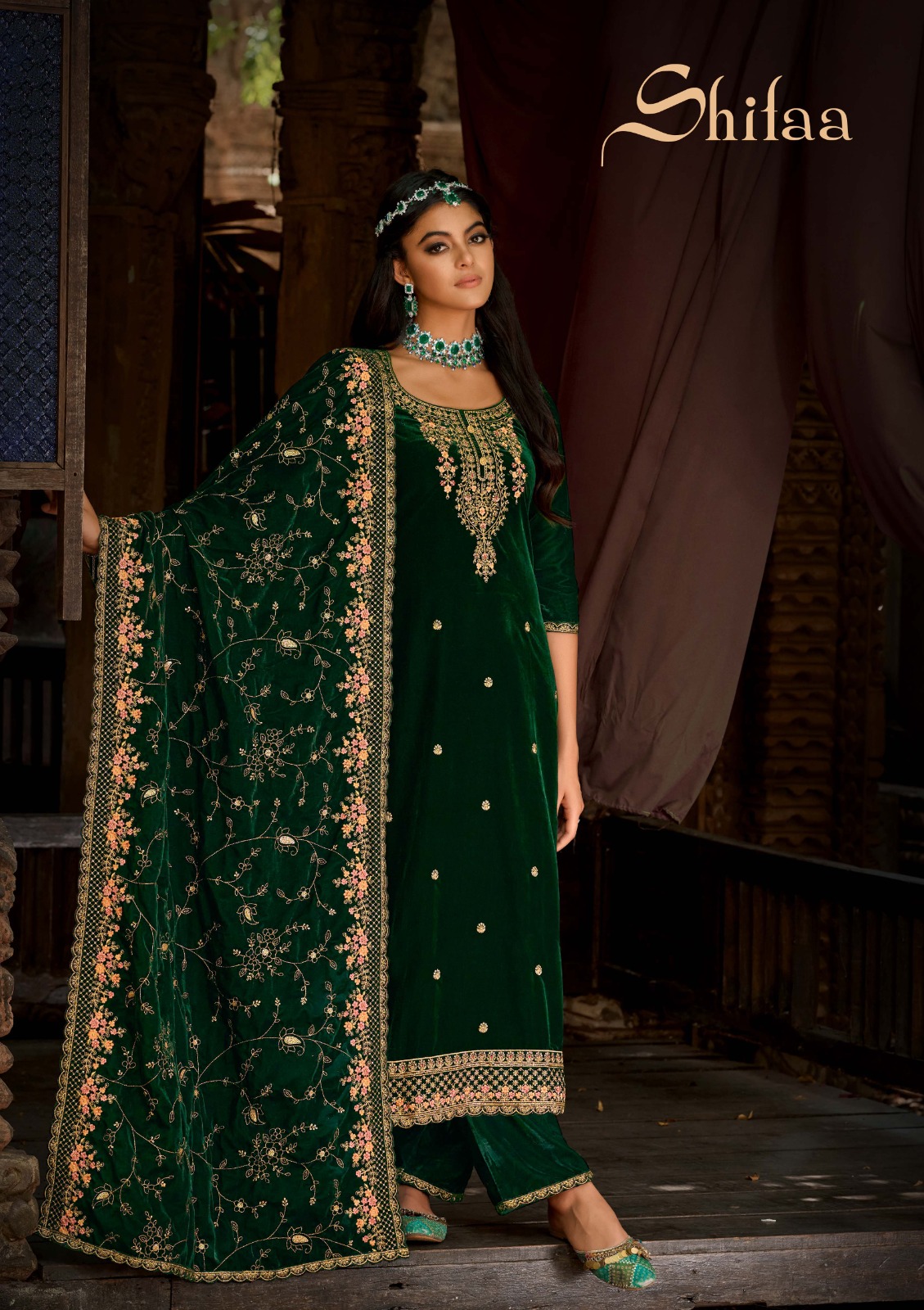 Shifaa Velvet Sargam ( Rate : 2350/- Per Pcs , Design : 4 Pcs Catalog )